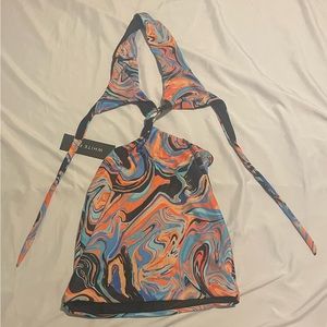 White Fox Boutique Like No Other Mini Dress - Orange Swirl - Women’s Medium NWT